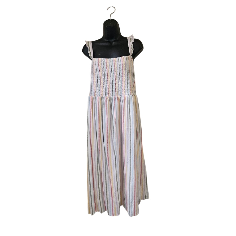 Torrid-Sundress Sleeveless  Pink and White Maxi Sundress Sleeveless Women's Sz 5